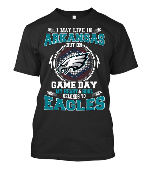 Arkansas Game Day Heart And Soul Belongs To Eagles T-Shirt