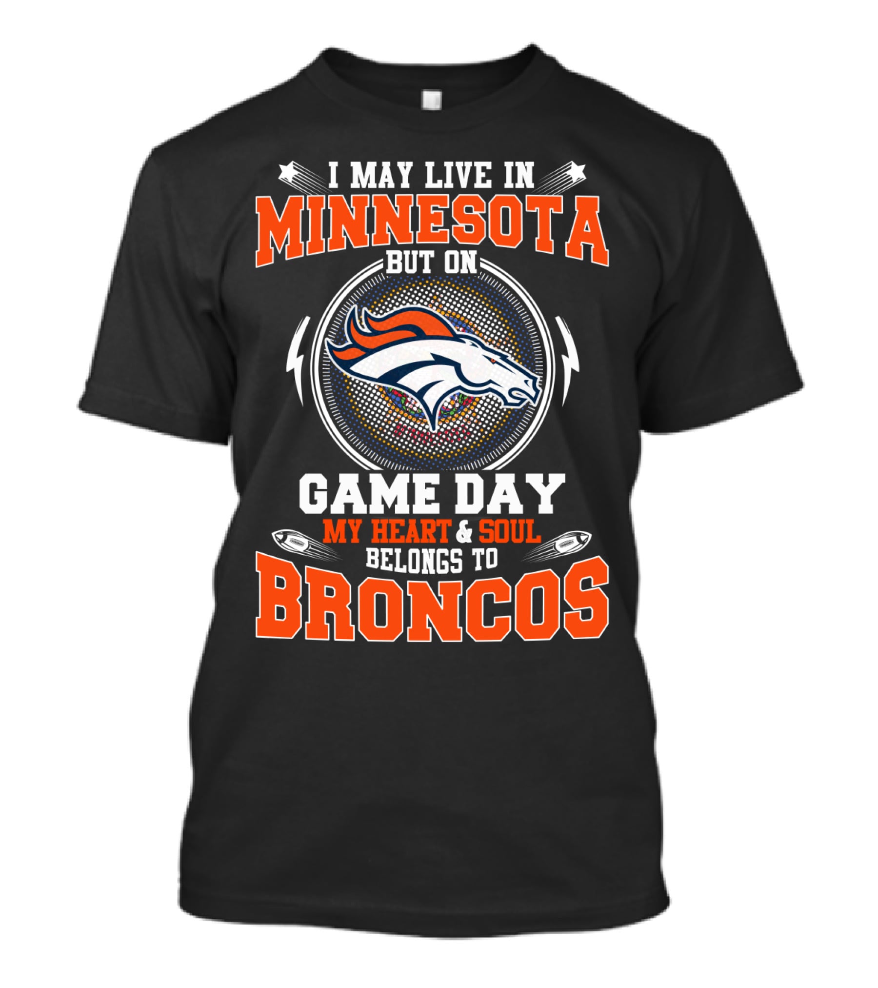 Minnesota Broncos Heart And Soul Game Day T-Shirt