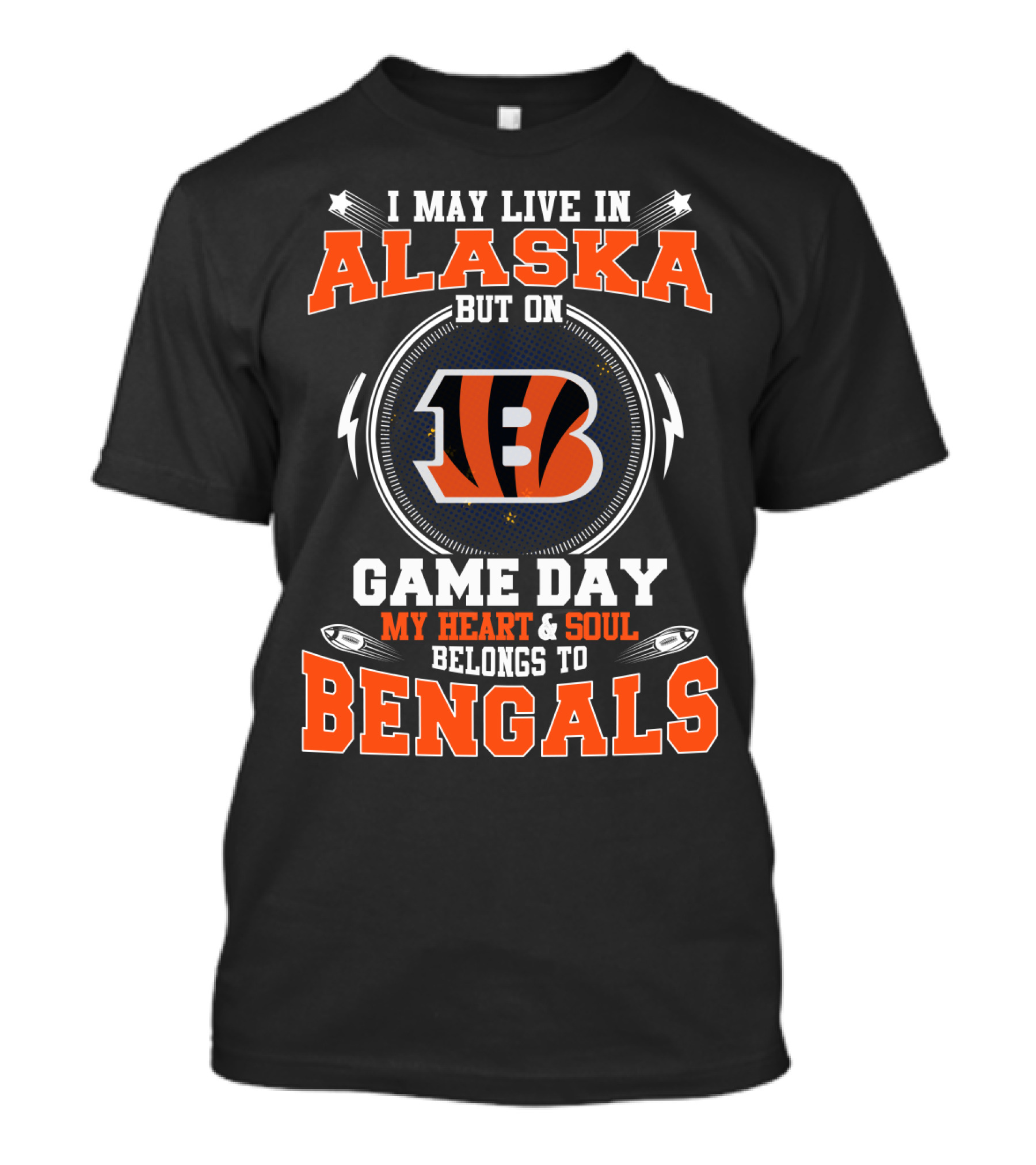 Alaska Game Day Bengals Heart And Soul T-Shirt