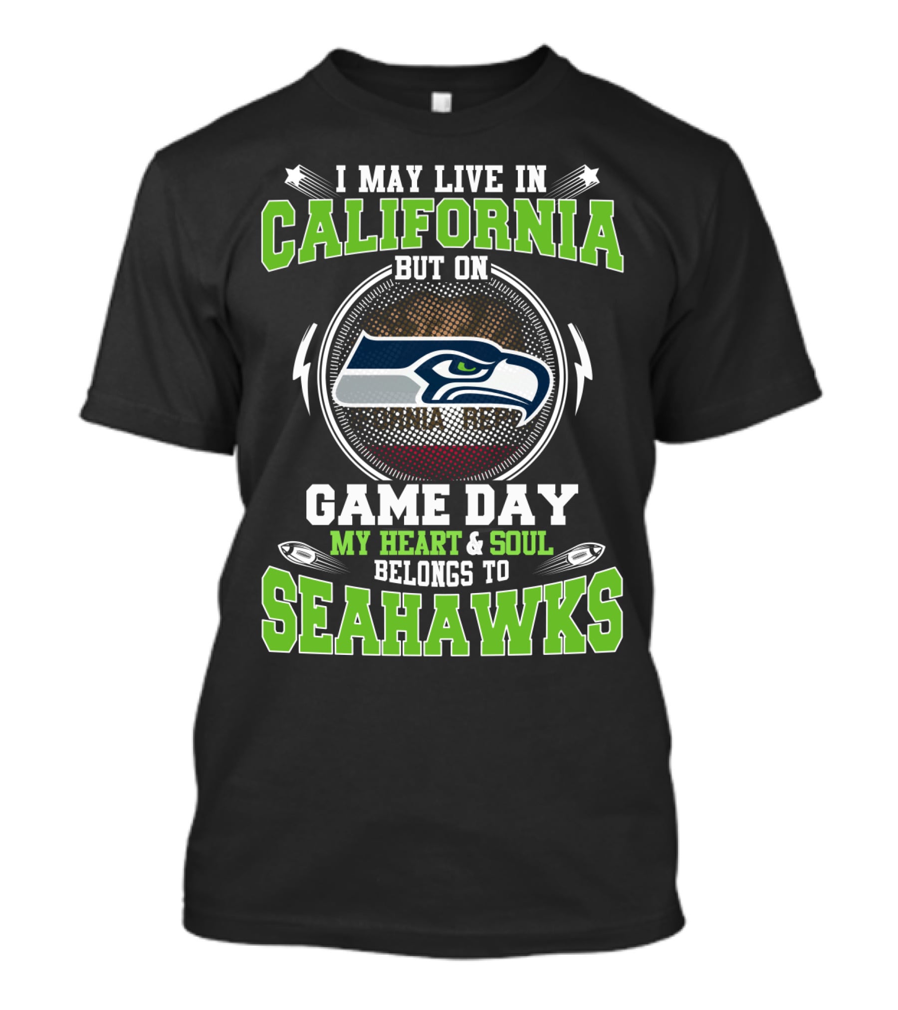 California Game Day My Heart & Soul Belongs To Seahawks T-Shirt