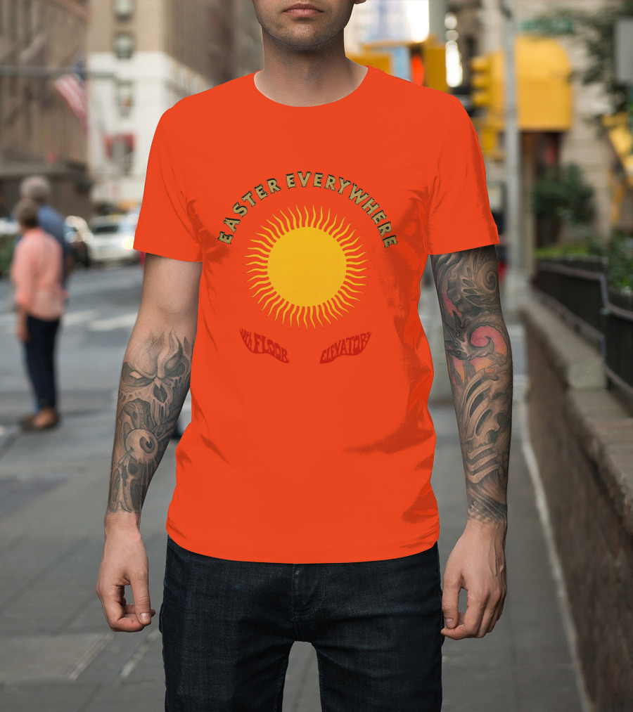 Easter Everywhere 13th Floor Elevators Sunburst Iconic Psychedelic Motif T-Shirt
