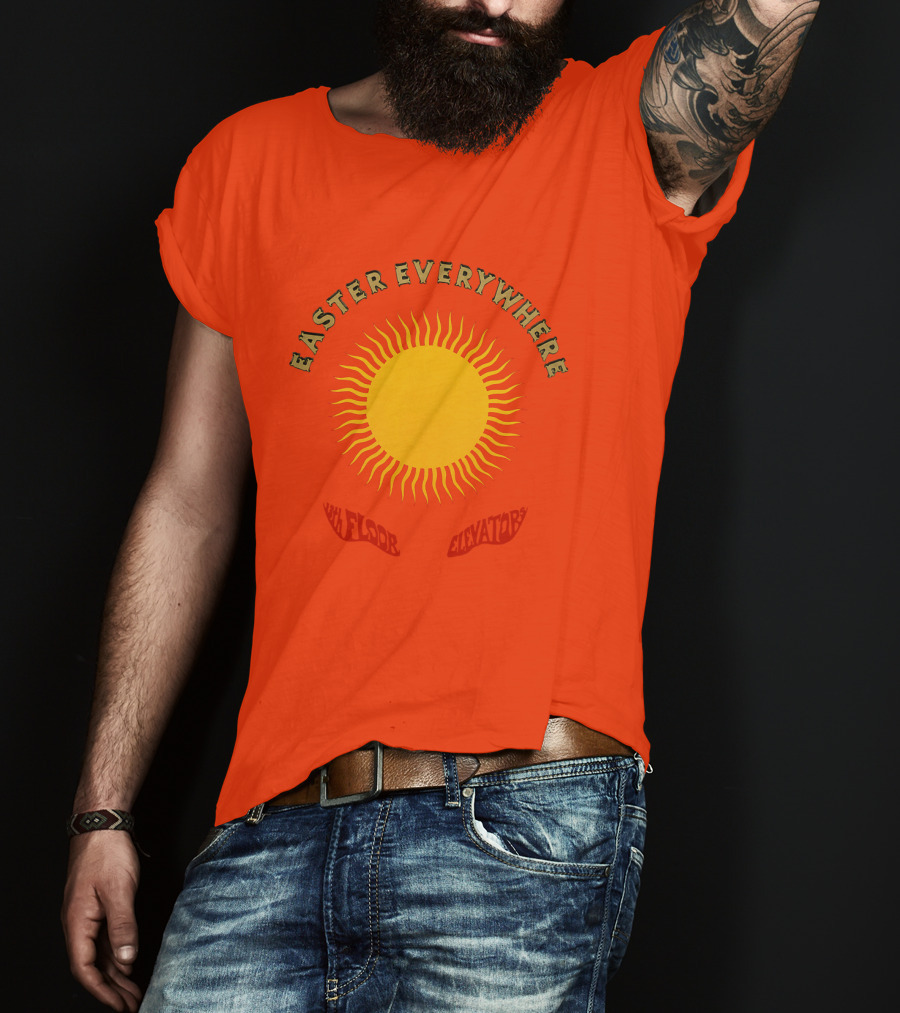 Easter Everywhere 13th Floor Elevators Sunburst Iconic Psychedelic Motif T-Shirt