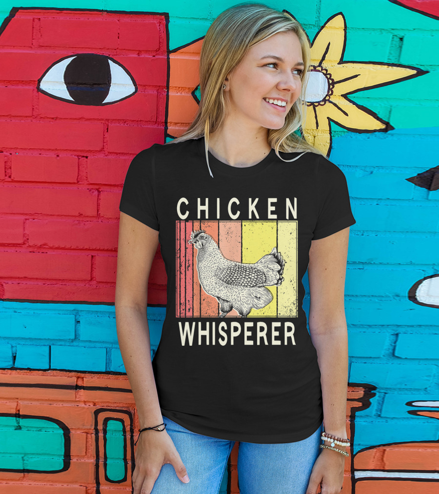 Chicken Whisperer Vintage Illustration For Chicken Farmer Enthusiasts T-Shirt