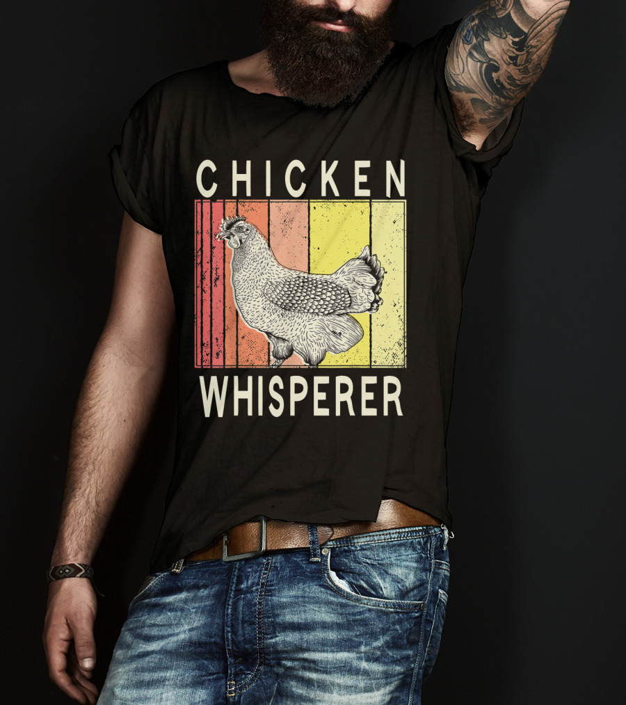 Chicken Whisperer Vintage Illustration For Chicken Farmer Enthusiasts T-Shirt