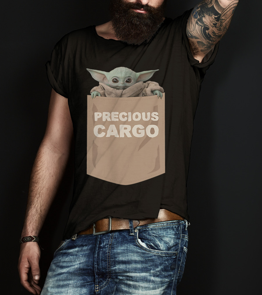The Child Precious Cargo Pocket Yoda Mandalorian Star Wars Merchandise T-Shirt
