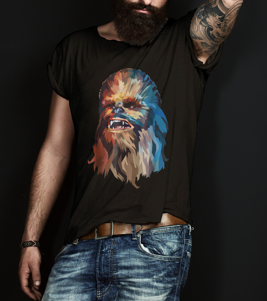 Chewbacca Multicolor Geometric T-Shirt