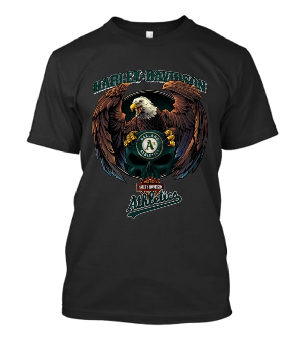Harley Davidson Oakland Athletics Eagle Motor T-Shirt