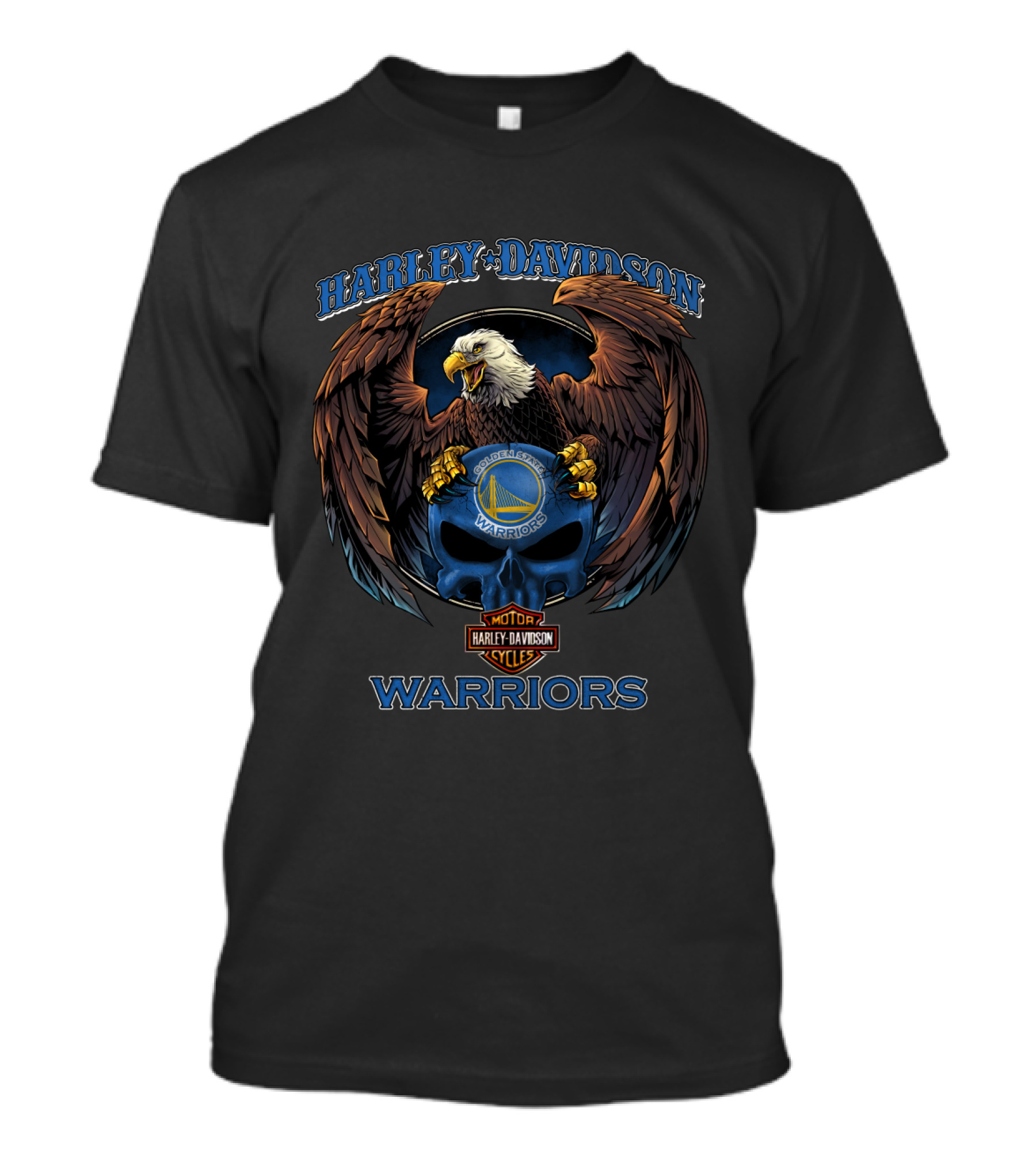 Harley Davidson Golden State Warriors V1Nba Eagle Motor Cycles T-Shirt