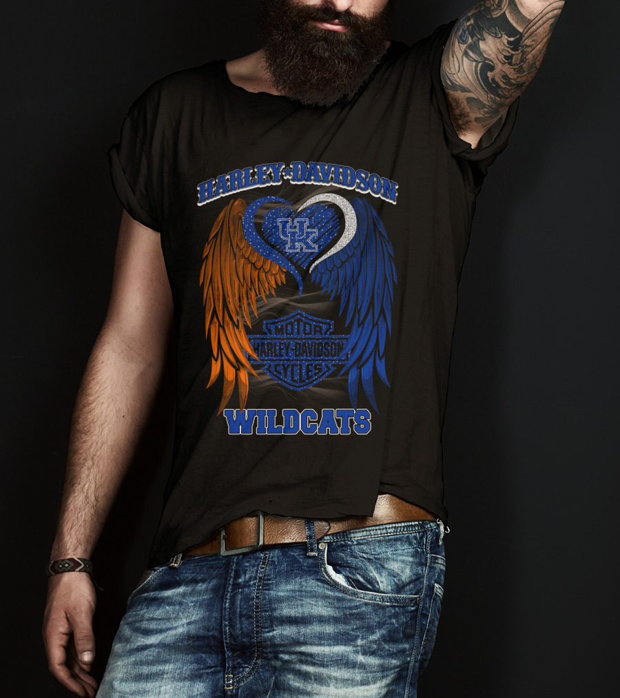 Harley Davidson Kentucky Wildcats Motor Cycles T-Shirt