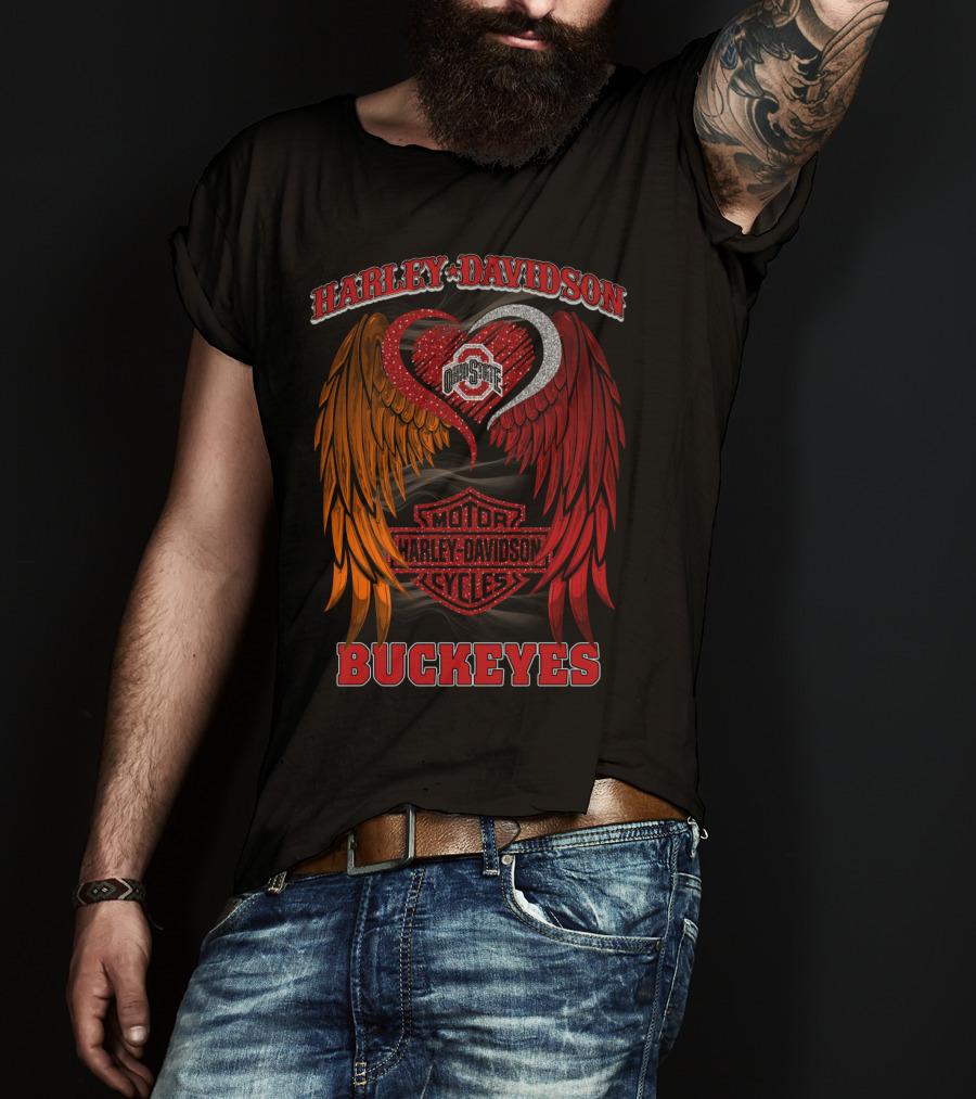 Harley Davidson Ohio State Buckeyes Motorcycles T-Shirt