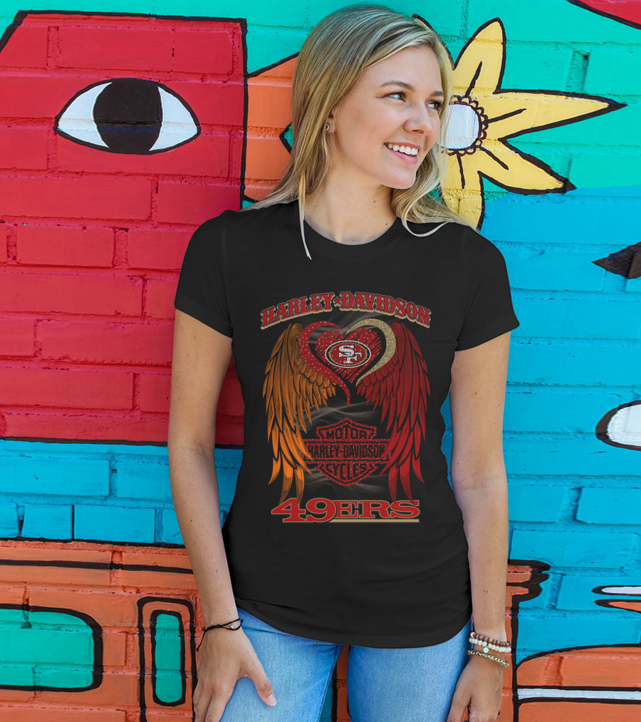 Harley Davidson Motor Cycles San Francisco 49ers T-Shirt