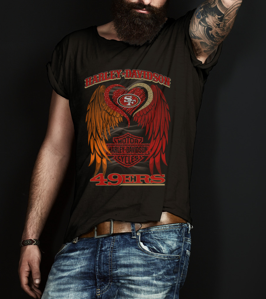 Harley Davidson Motor Cycles San Francisco 49ers T-Shirt