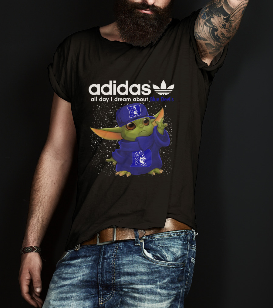 All Day I Dream About Blue Devils Yoda T-Shirt