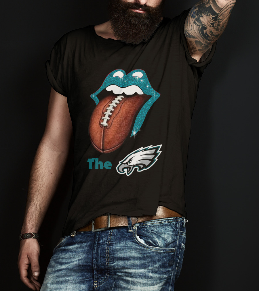 The Smile Eagles Tongue Football Philadelphia Eagles T-Shirt