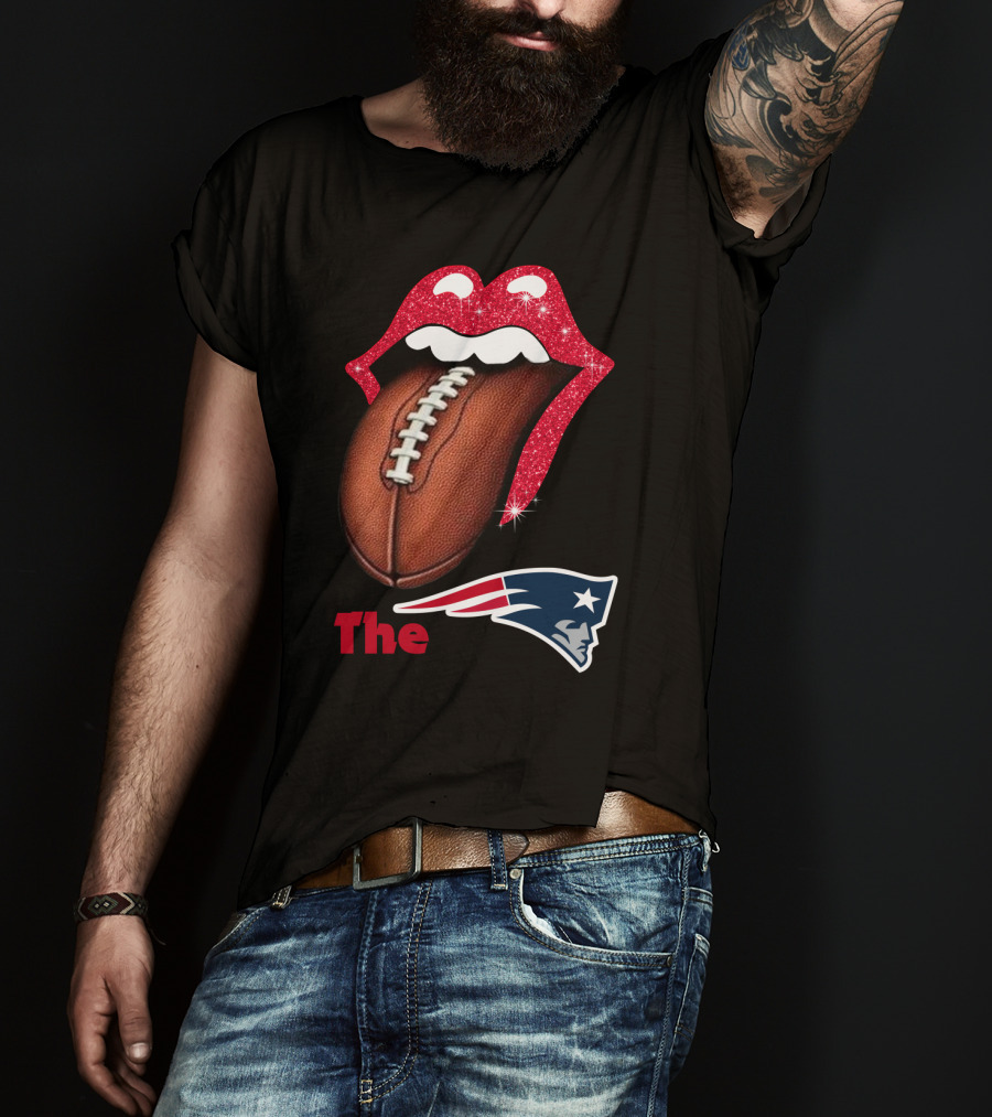 The SMILE Patriots Football Lips Fan T-Shirt