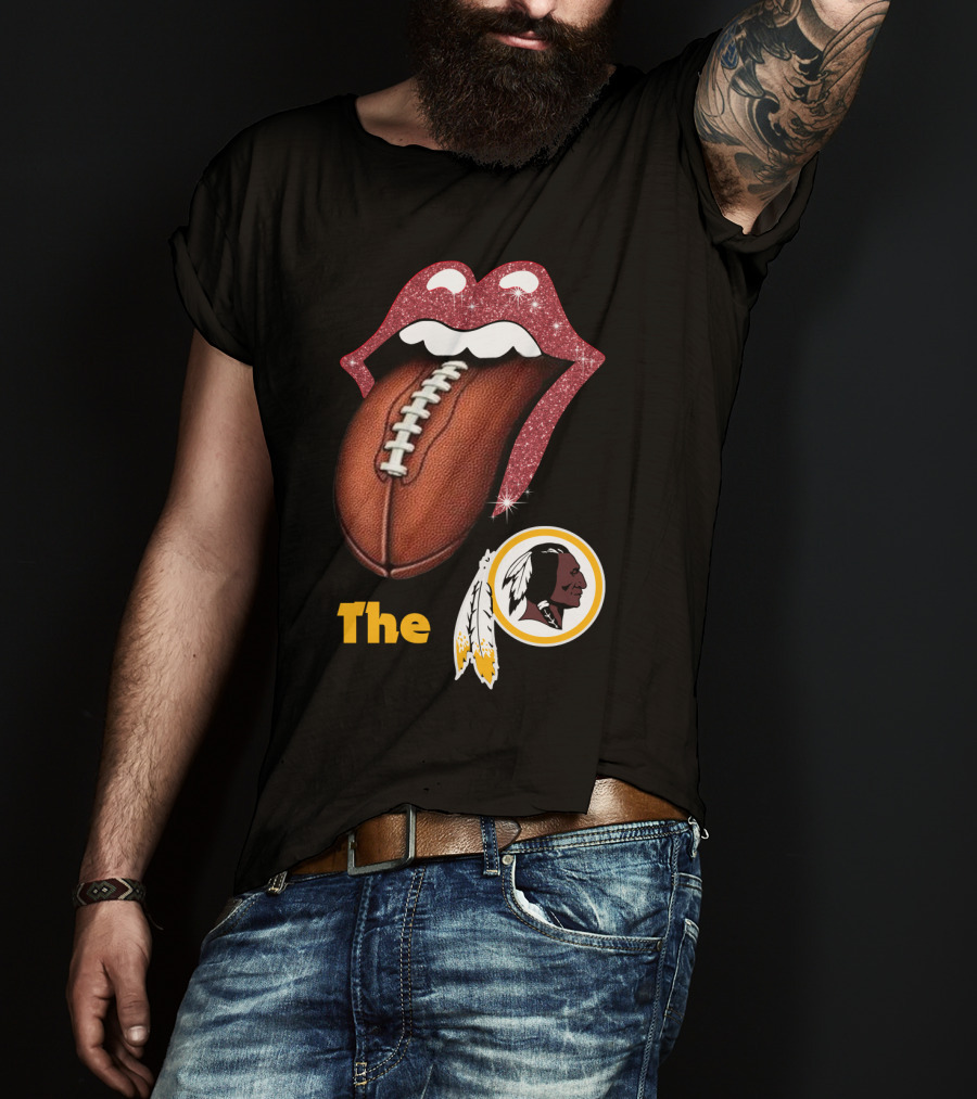 The Redskins Lips Football T-Shirt