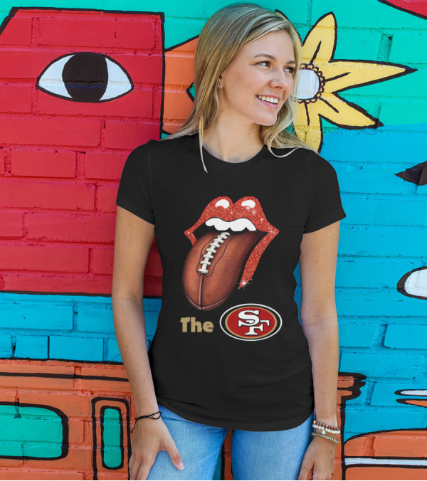 The Rolling 49ers Football Tongue T-Shirt