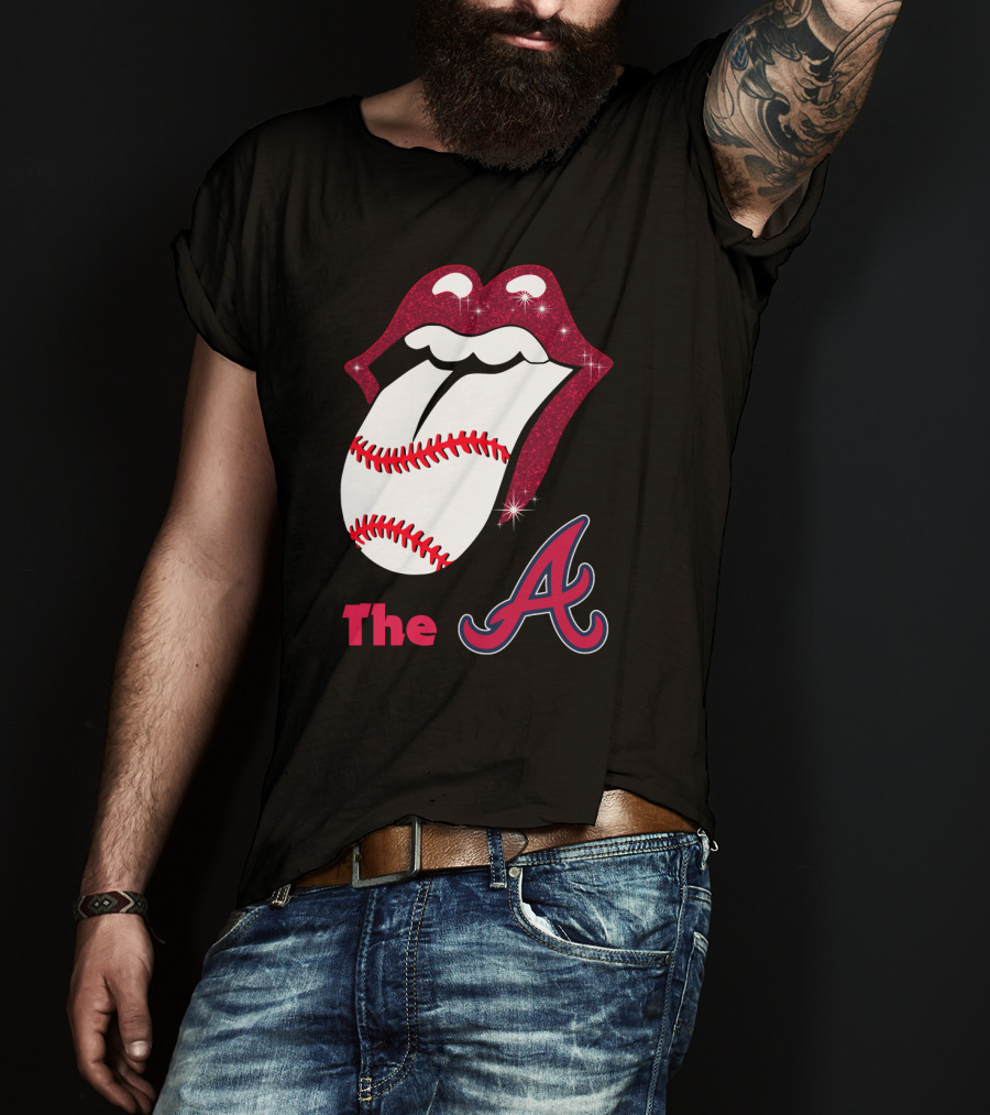 The Braves Glitter Tongue Baseball T-Shirt