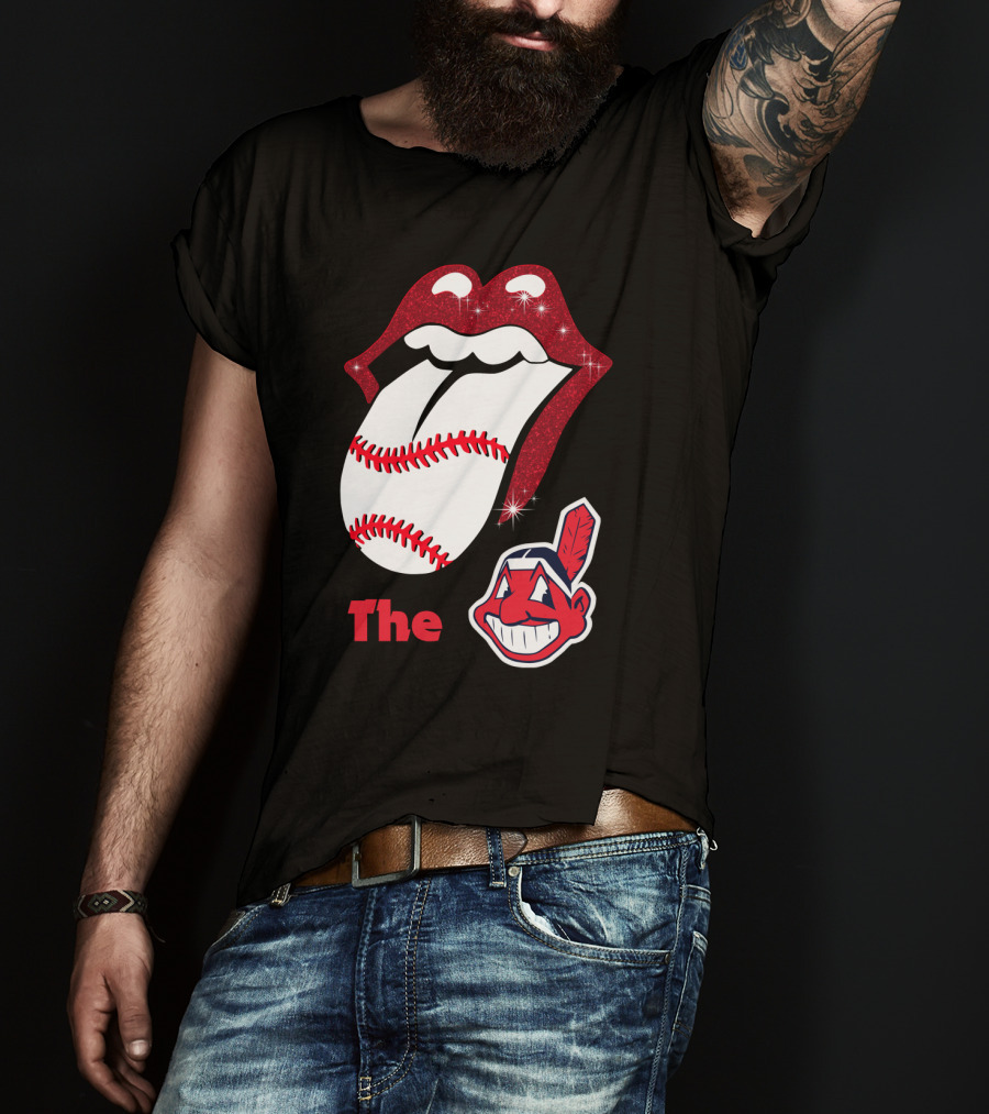 The Smile Logo With Red Lips And Baseball Image T-Shirt