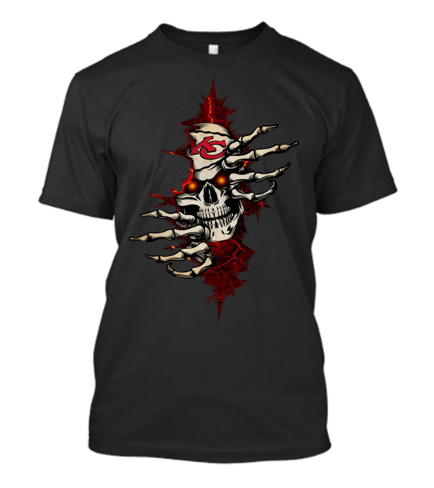 Skull Chiefs Halloween Football Fan Teespookimum T-Shirt
