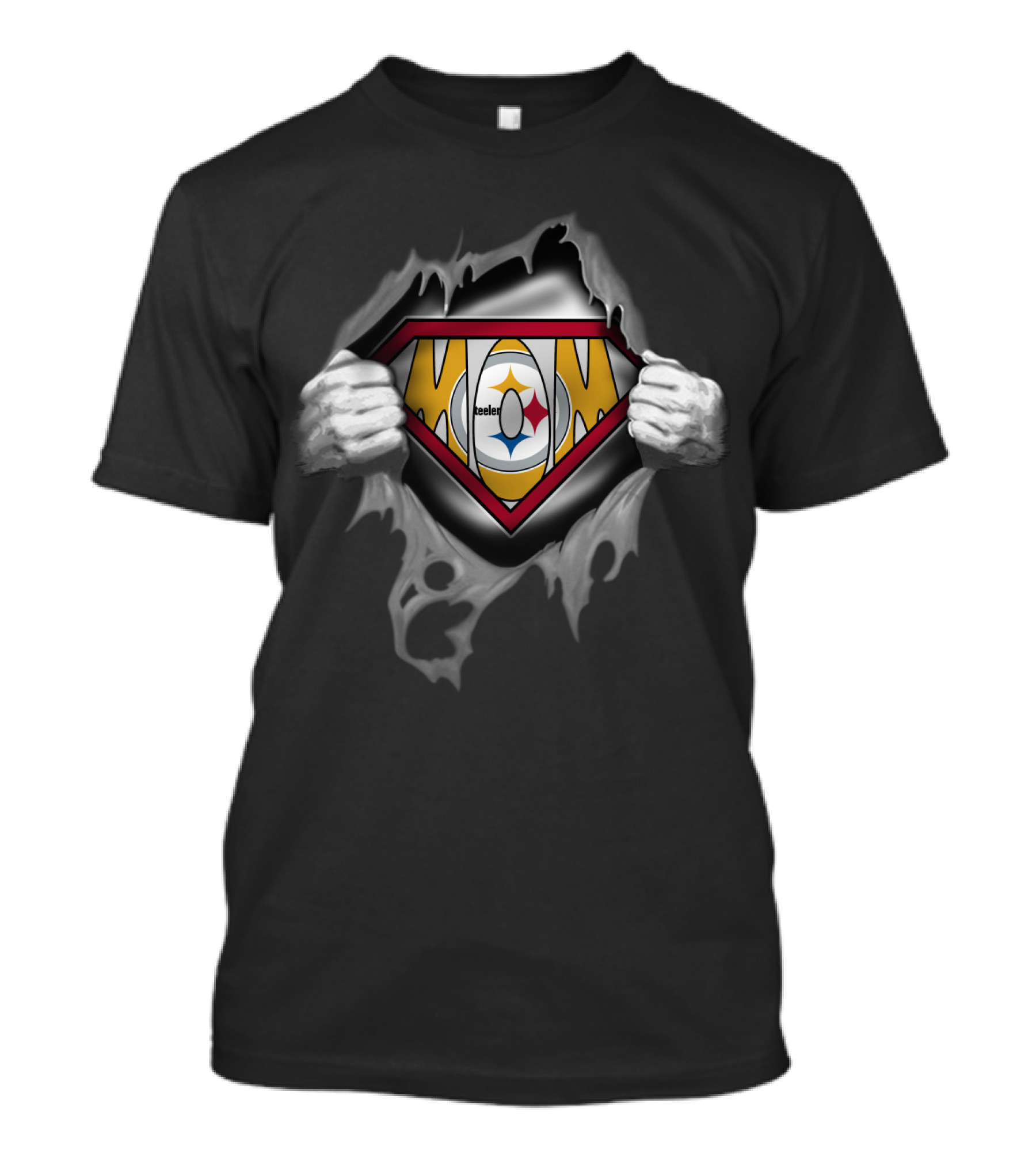 Super Mom Steelers Logo Reveal T-Shirt