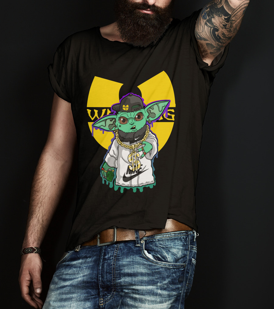 Wu Ni Baby Yoda Wu-Tang Clan Crossover T-Shirt