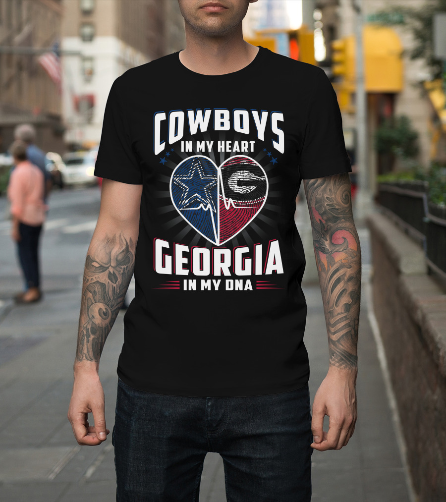 Cowboys In My Heart Georgia In My DNA T-Shirt
