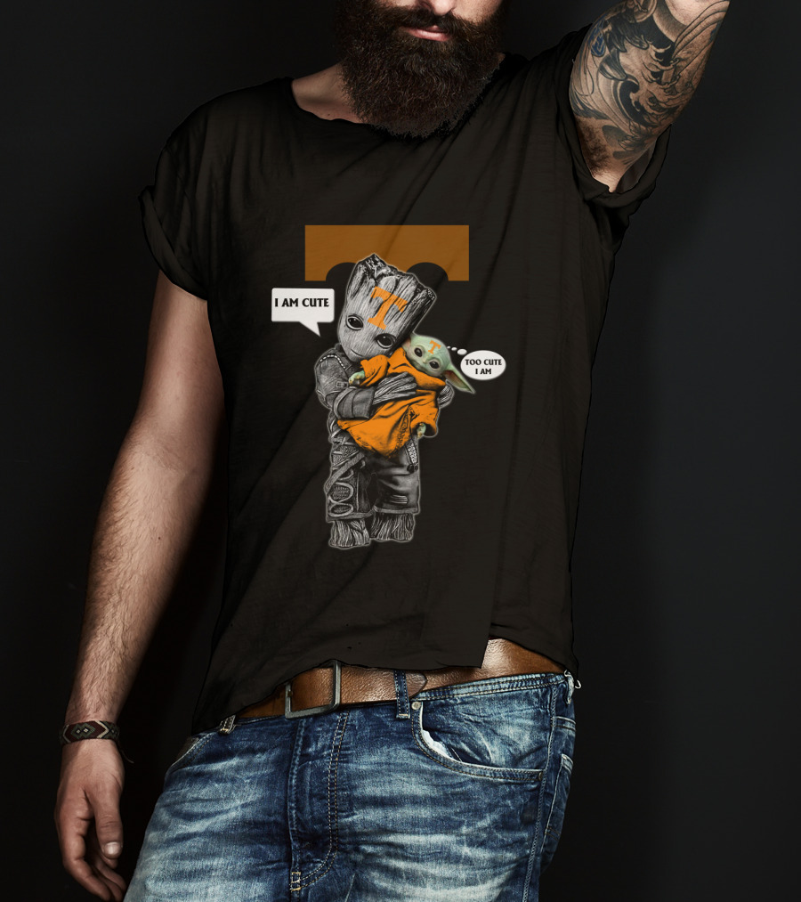 Groot Yoda Cute Ncaa Tennessee Volunteers T-Shirt