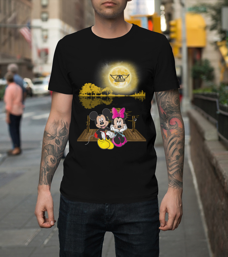 DH 32 Aerosmith Mickey Minnie Moon T-Shirt