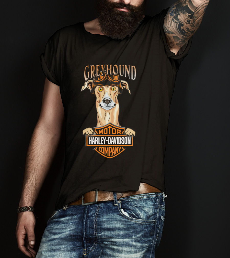 Greyhound Harley Davidson Motor Company T-Shirt