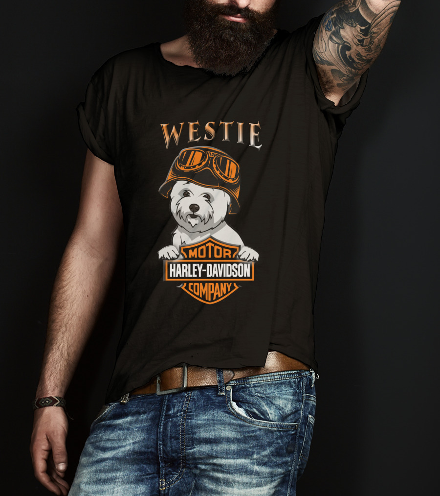 Westie Harley Davidson Motor Company T-Shirt