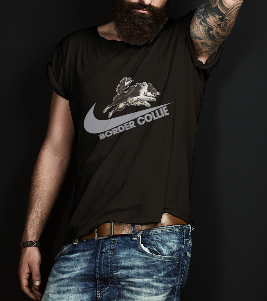 Border Collie Nike Jumping T-Shirt
