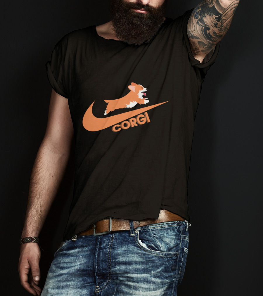 Corgi Nike Logo Paw Power T-Shirt