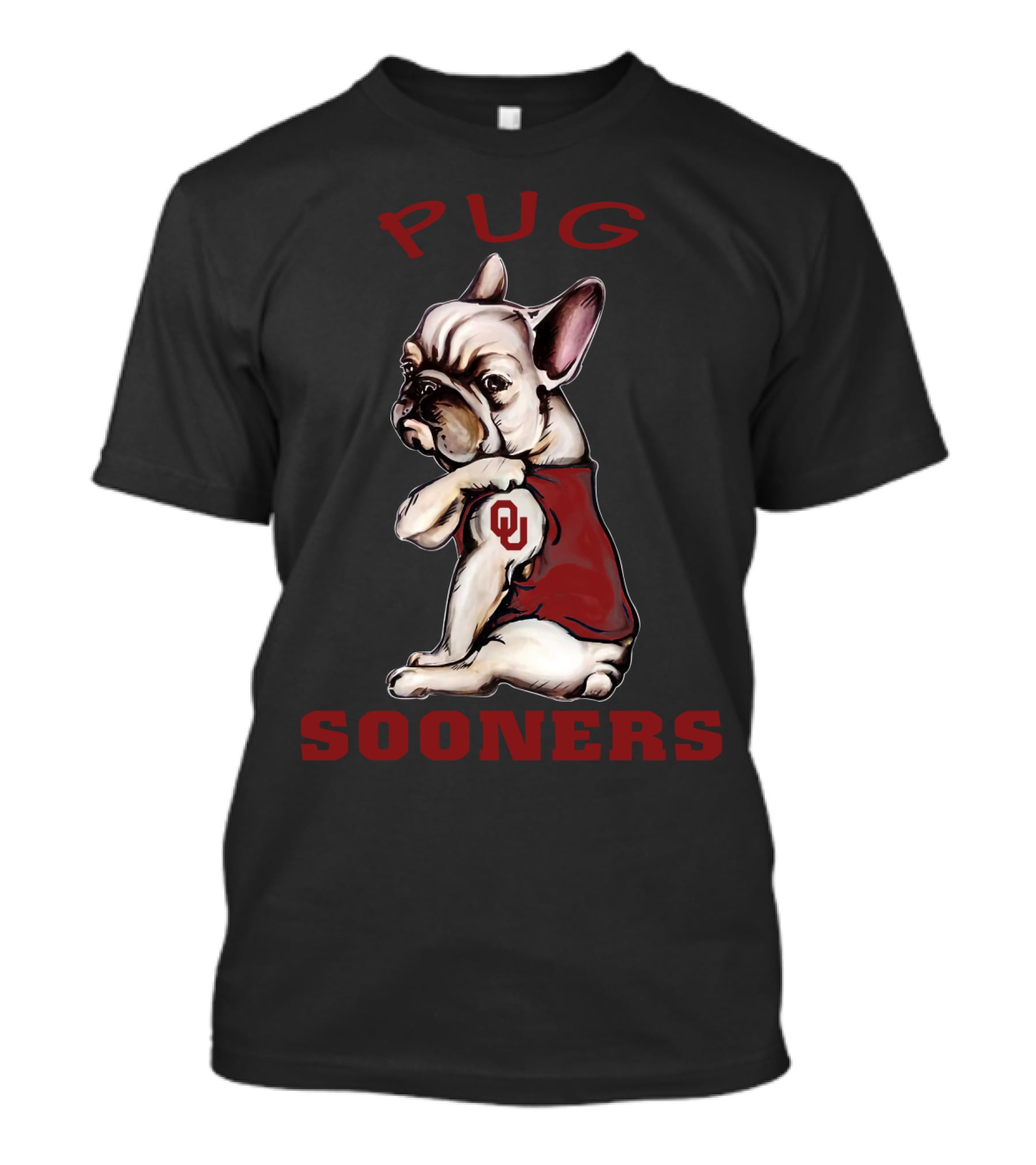 Pug Sooners Ou Ncaa Os T-Shirt