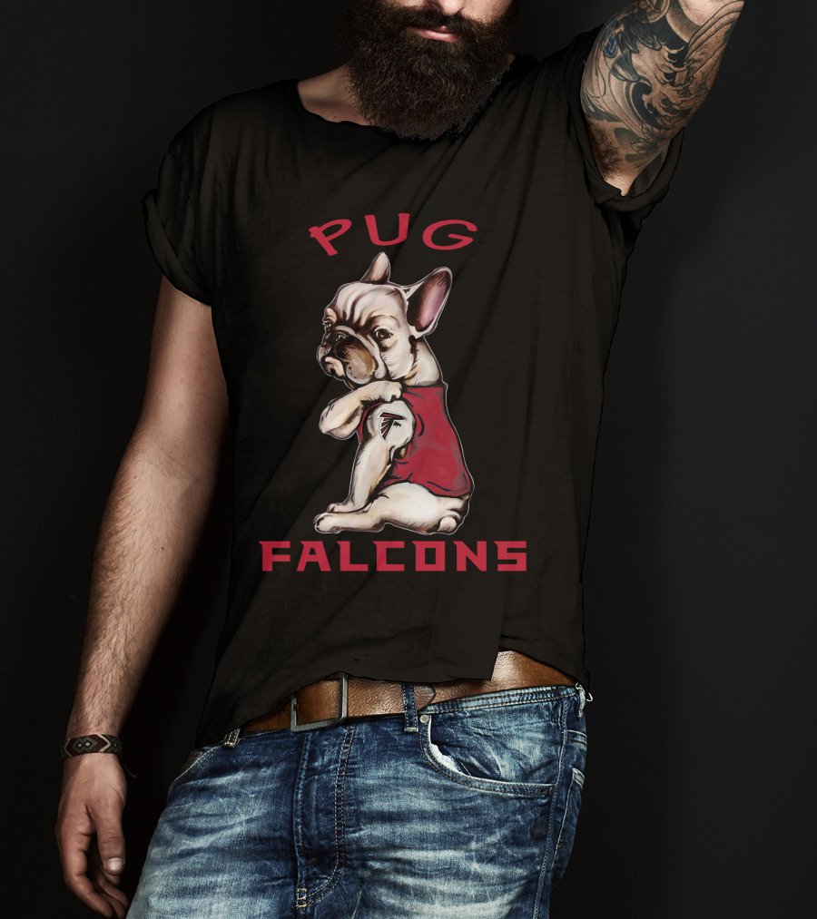 Pug Falcons Nflaf T-Shirt