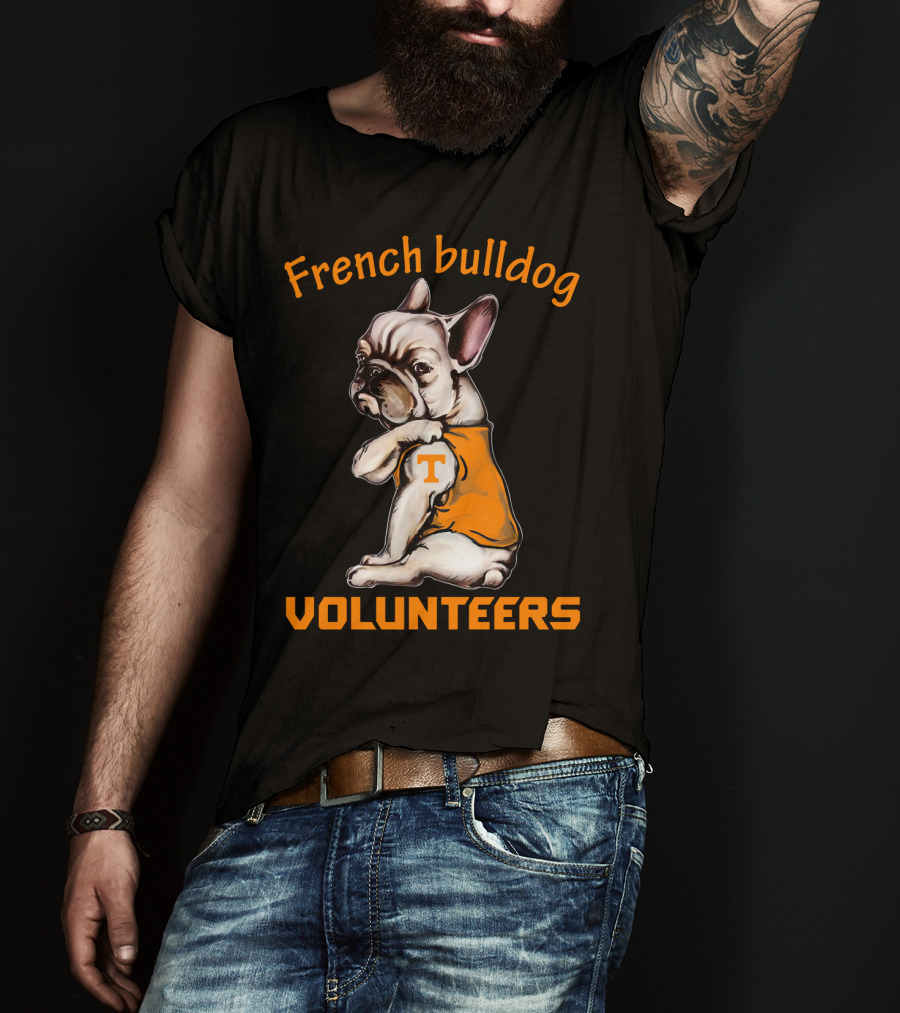 French Bulldog Tennessee Volunteers T-Shirt