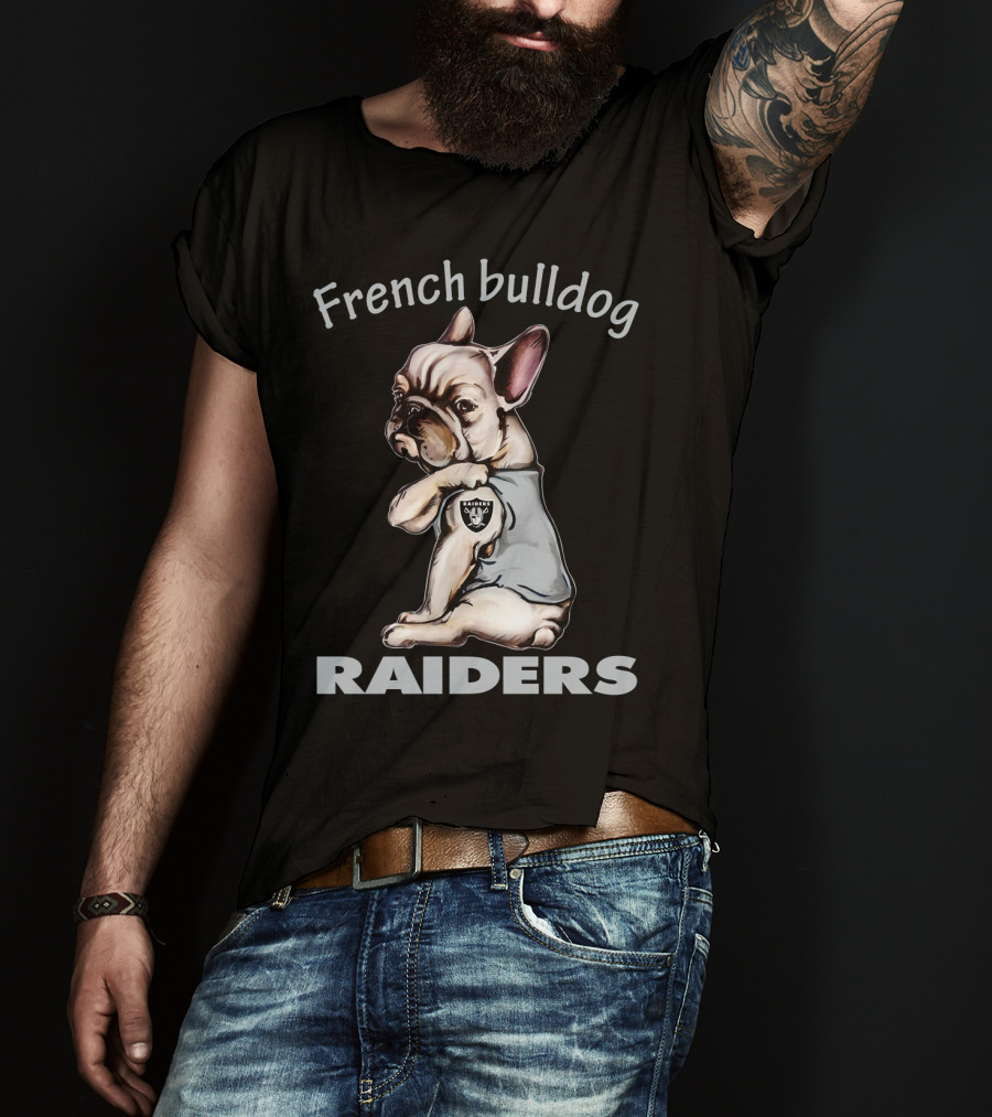 French Bulldog Raiders Nfl Team T-Shirt
