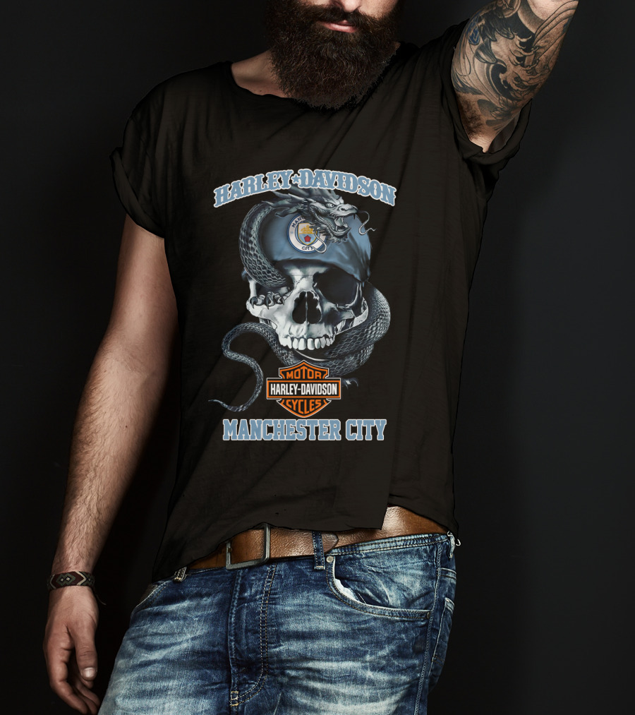 Harley Davidson Motor Cycles Manchester City T-Shirt