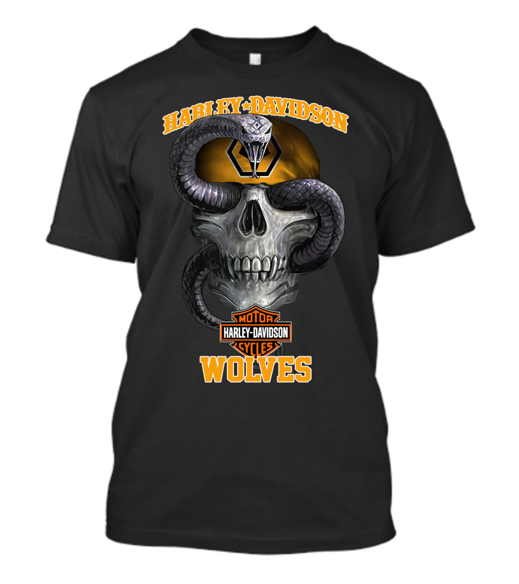 Harley Davidson Motor Cycles Wolves T-Shirt