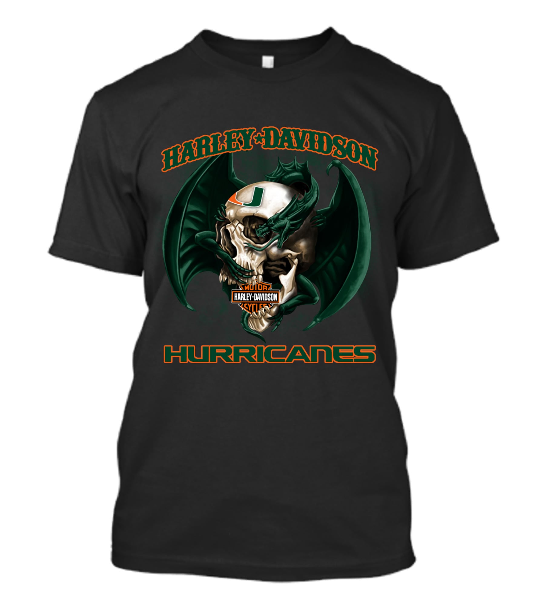 Harley Davidson Hurricanes Miami Skull T-Shirt