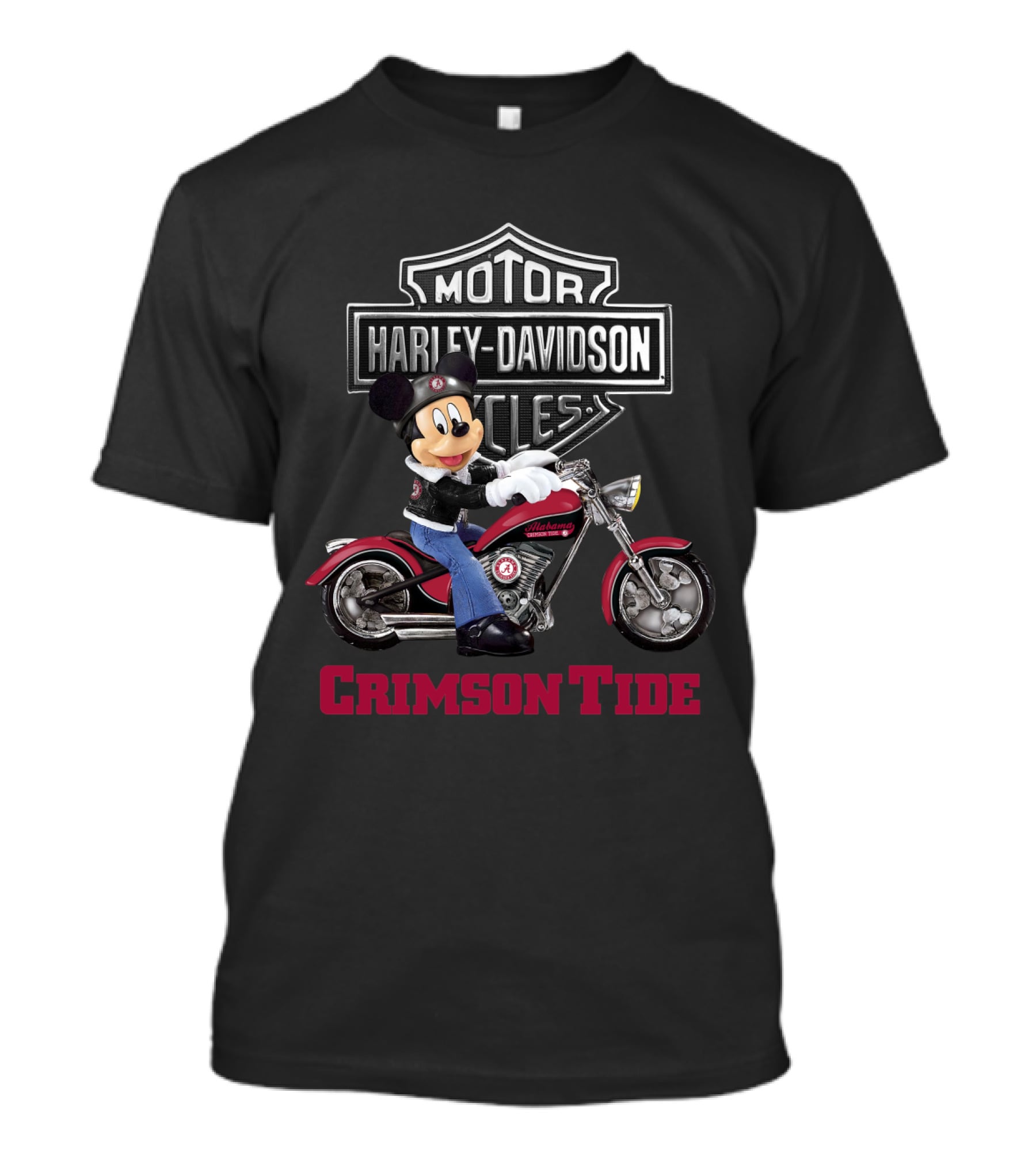 Harley Davidson Motorcycles Crimson Tide Alabama Ncaa T-Shirt