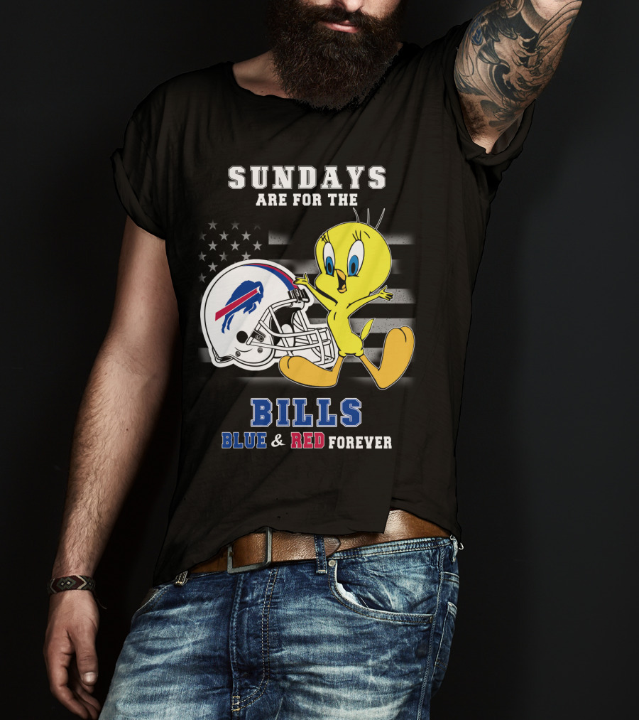 Sundays Are For The Bills Blue & Red Forever T-Shirt