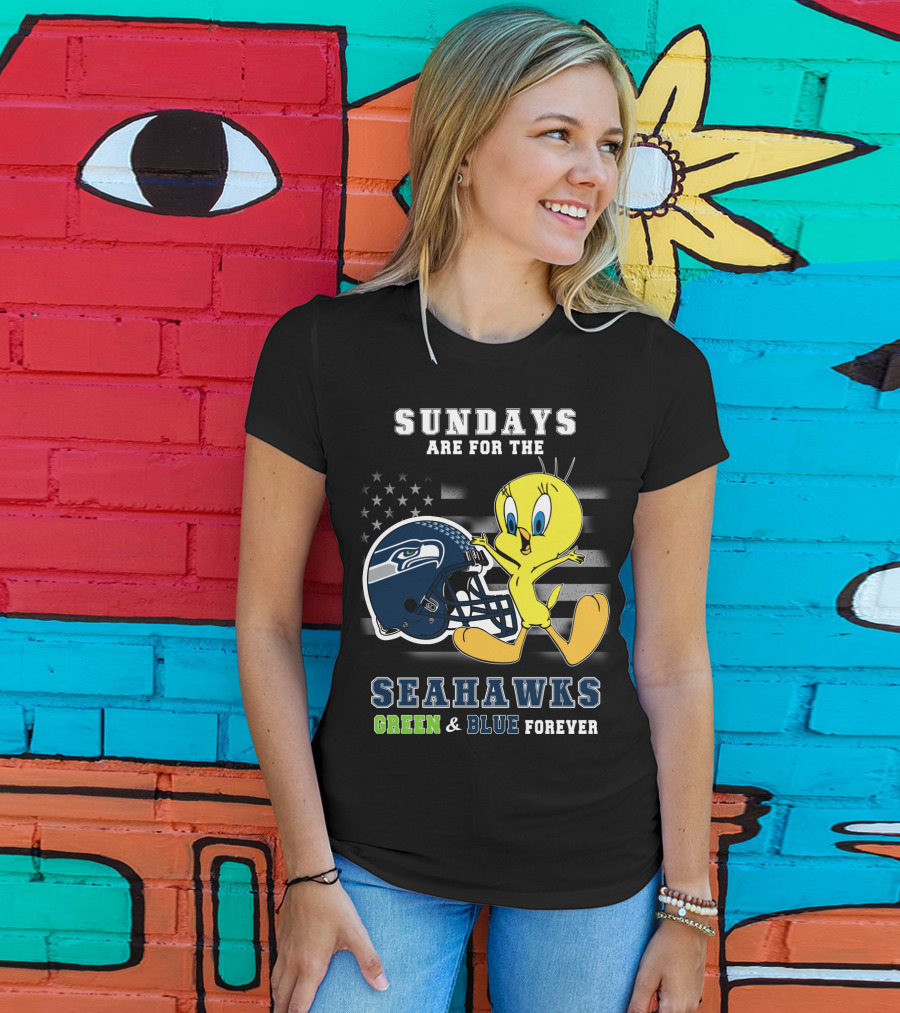 Sundays Are For The Seahawks Green And Blue Forever T-Shirt