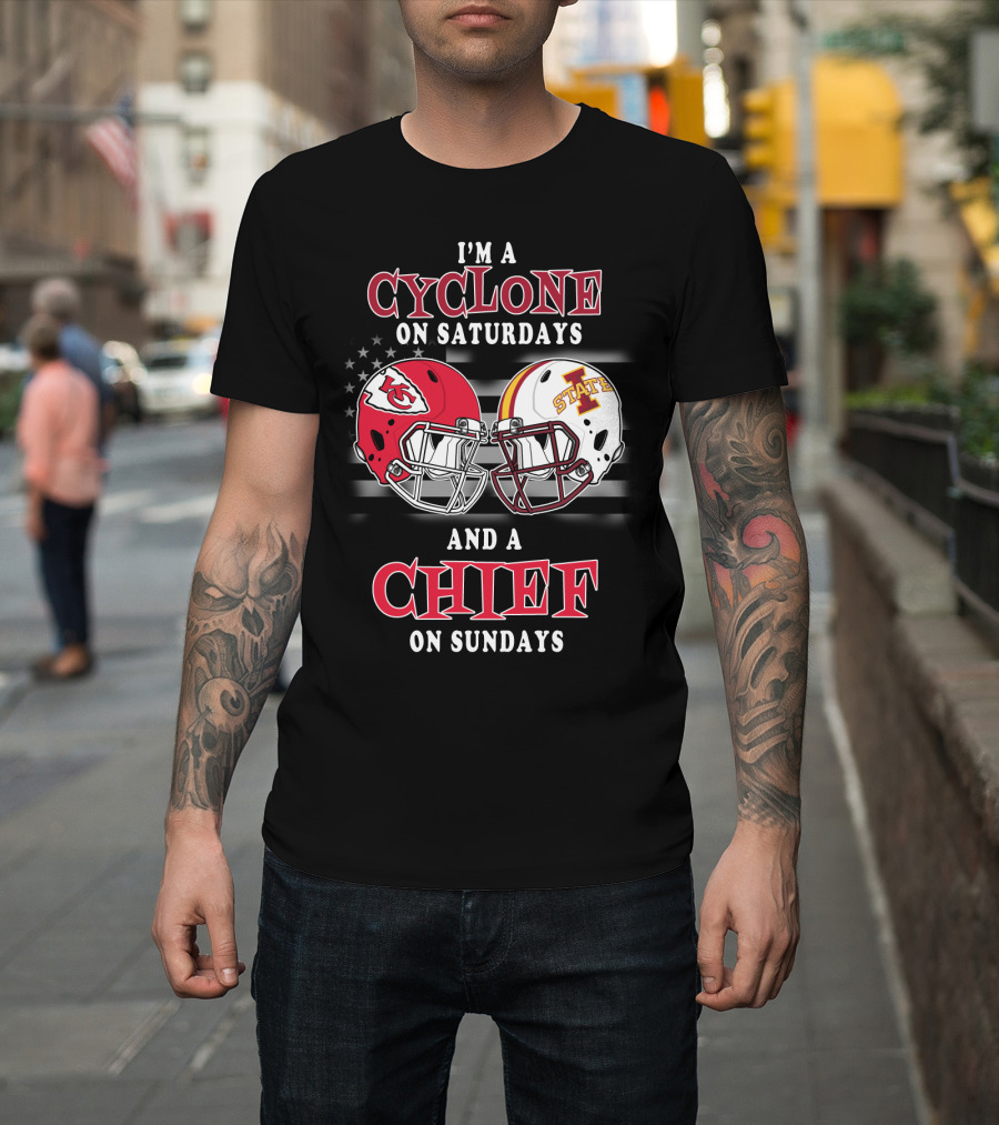 I'm A Cyclone On Saturdays And A Chief On Sundays T-Shirt