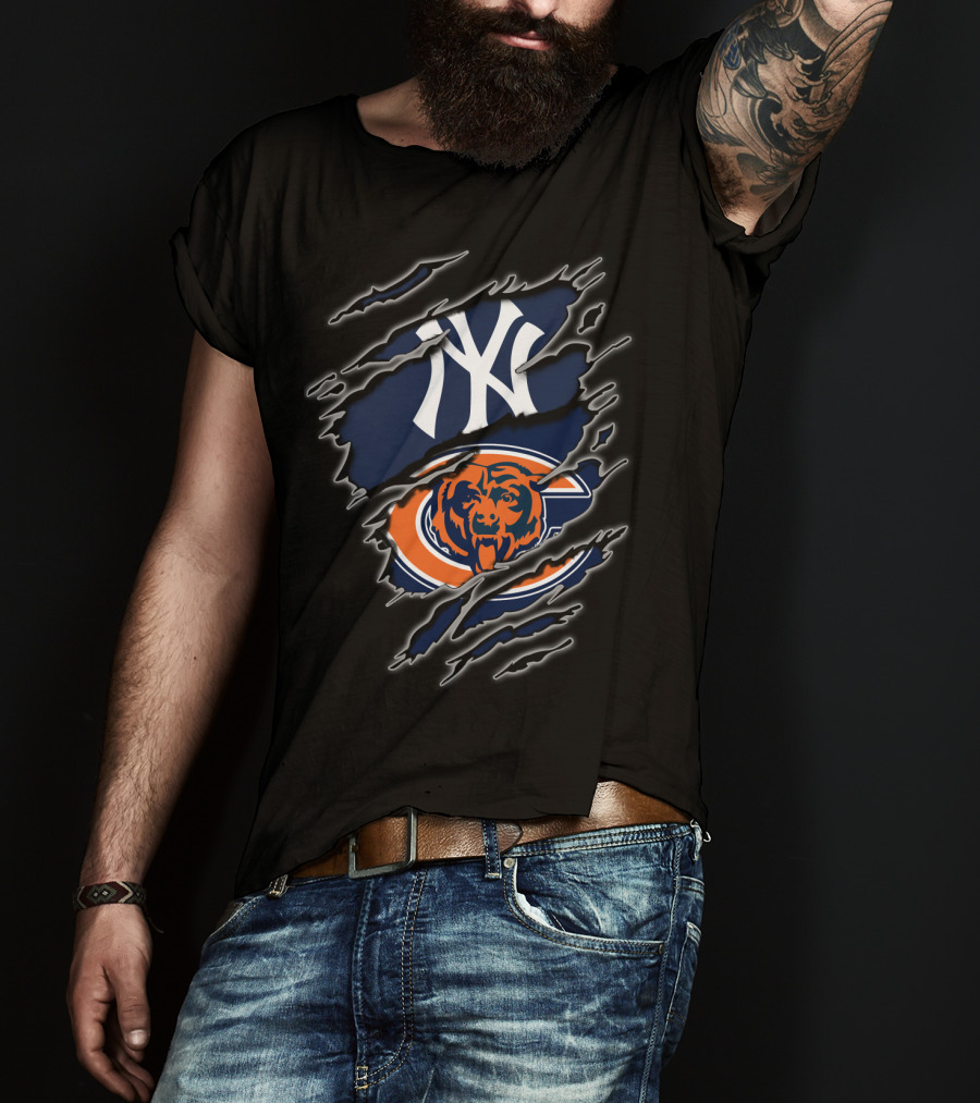 New York Yankees Chicago Bears Fans T-Shirt