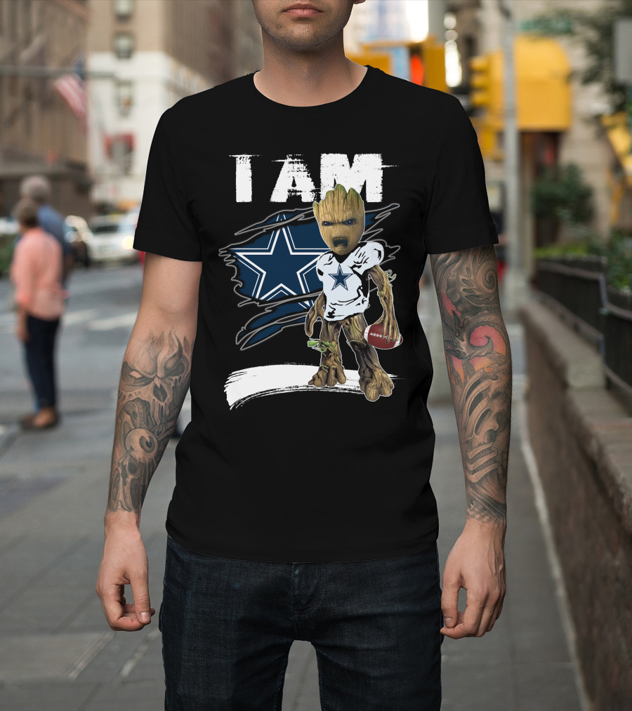 I Am Cowboys Star Fan Graphic Mashup T-Shirt