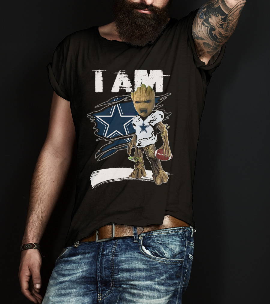I Am Cowboys Star Fan Graphic Mashup T-Shirt