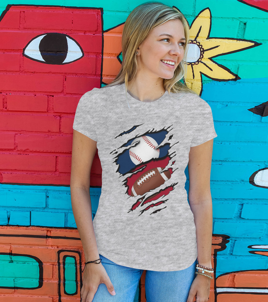 Baseball And Football Fusion T-Shirt