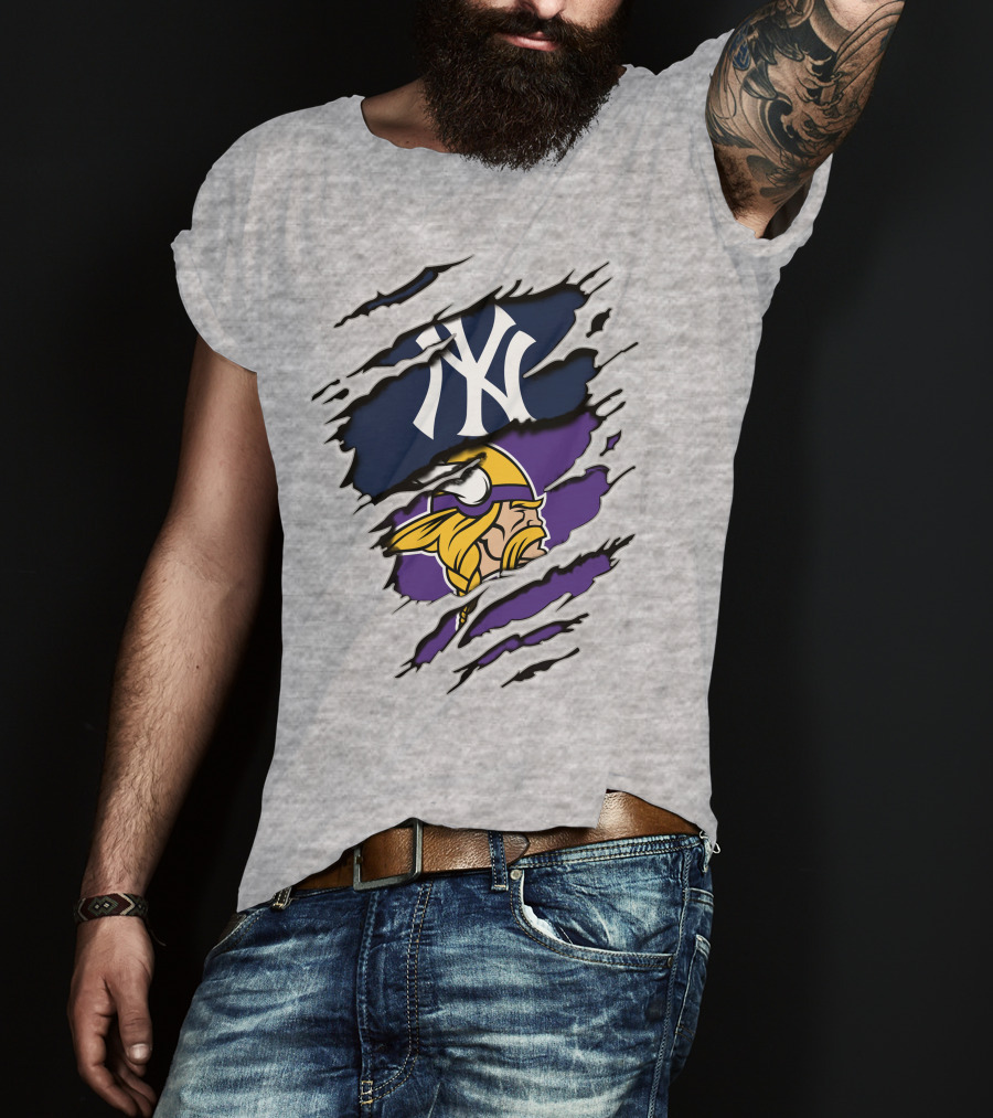 Vikings Yankees Dual Team Spirit T-Shirt