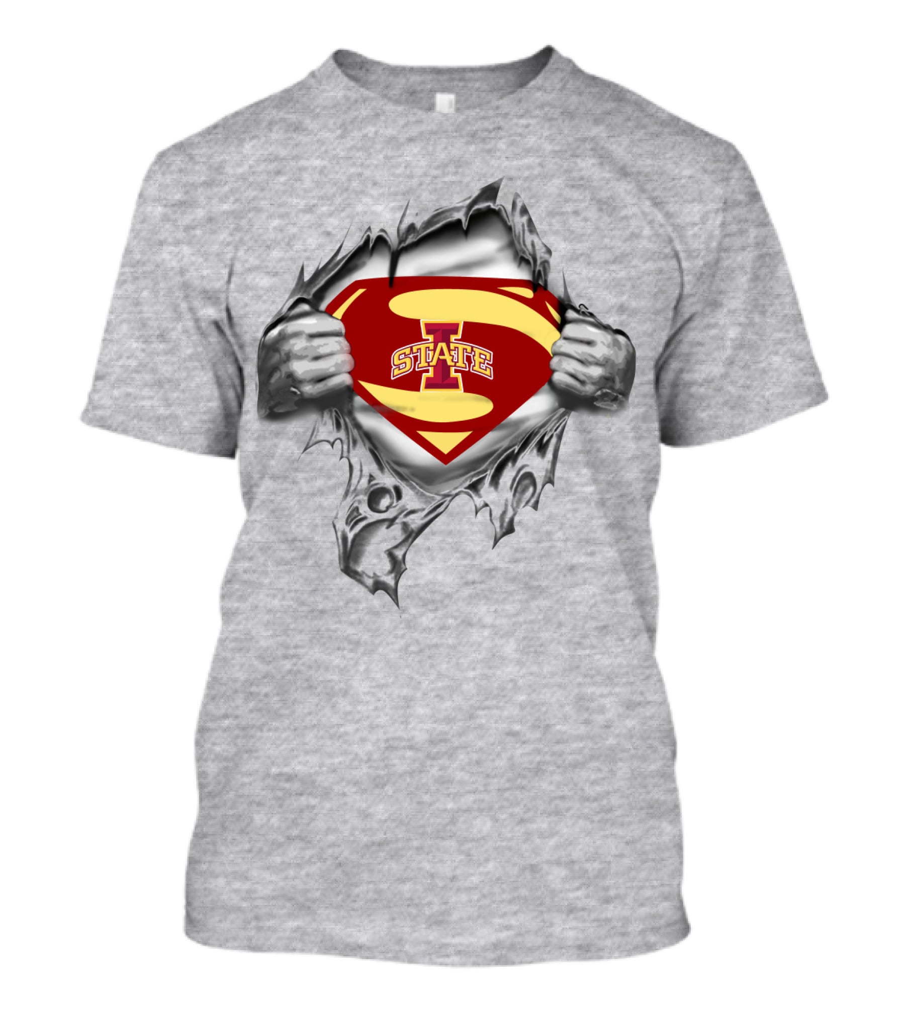 Iowa State Cyclones Super Strength Logo Rip Through T-Shirt